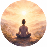 Person meditating illustration