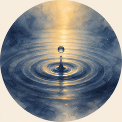Water droplet ripple illustration