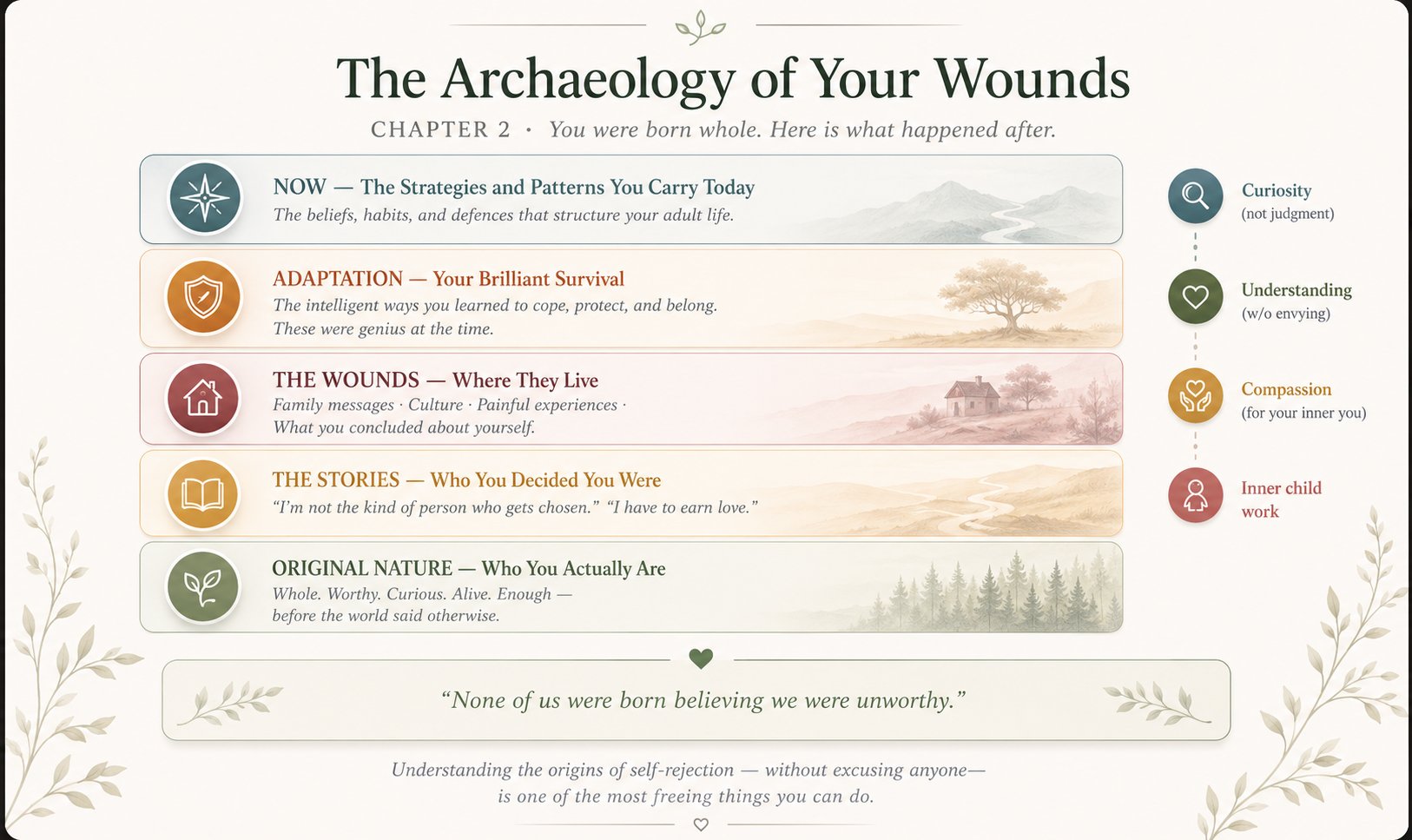 The archaeology of your wounds