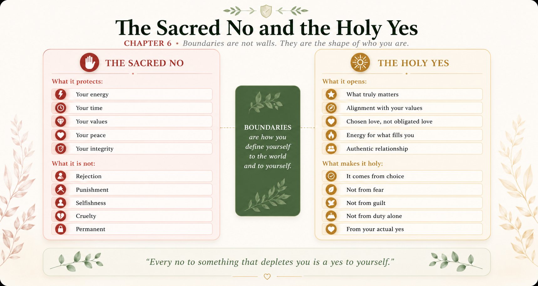 The sacred no and the holy yes